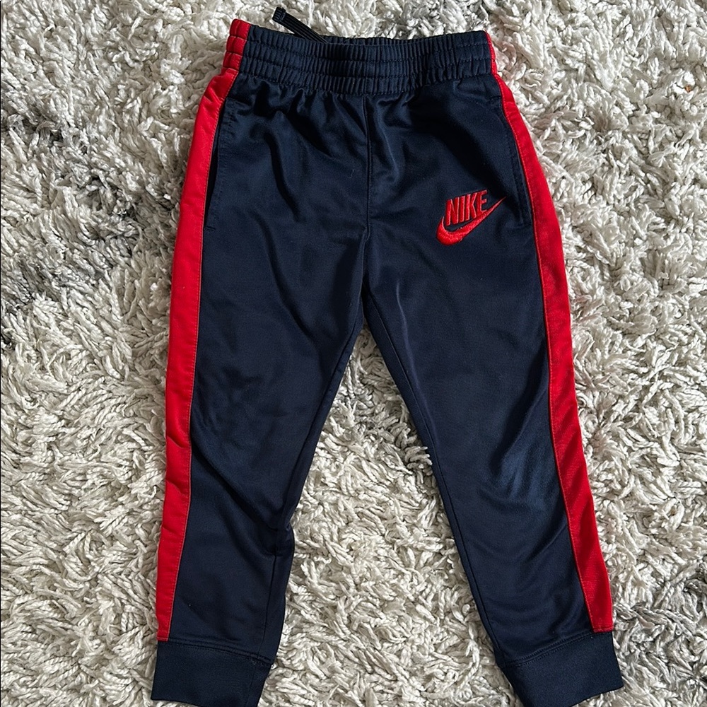 Nike Kids' Black and Red Track Pants